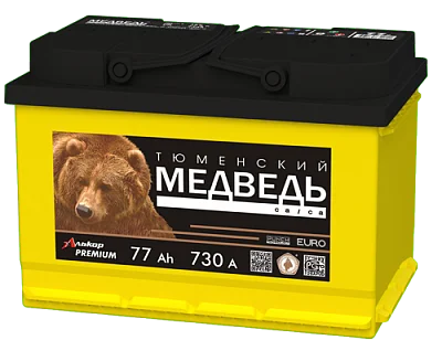 Аккумулятор Алькор Медведь Super Start L3 [278x175x190 мм], 77А-ч, 730А, 1 (прямая), 12В